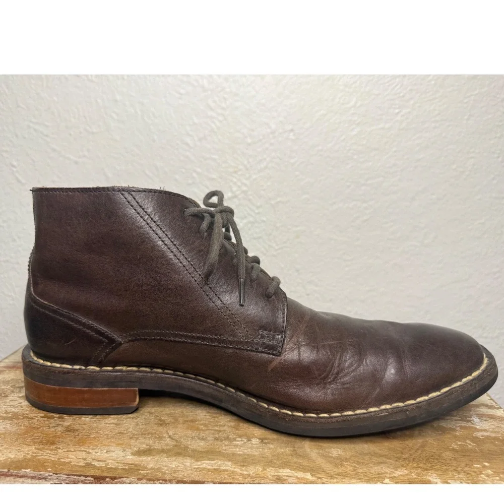 Cole Haan Canton Lace Boot II Men's 10.5 Brown Leather Chukka Boots